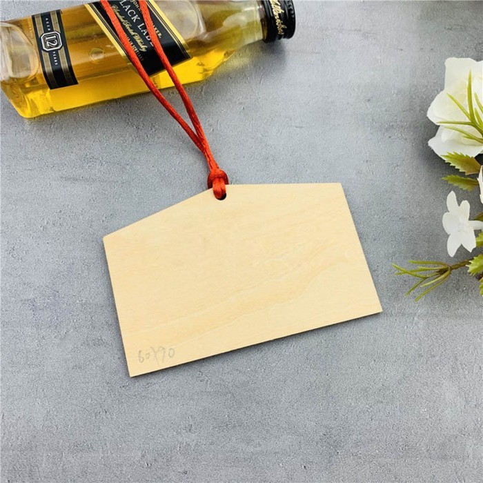 

T E R B A R U 30 Buah Kartu Berkat Kayu Kartu Harapan Kuil Kayu Kosong Gantung