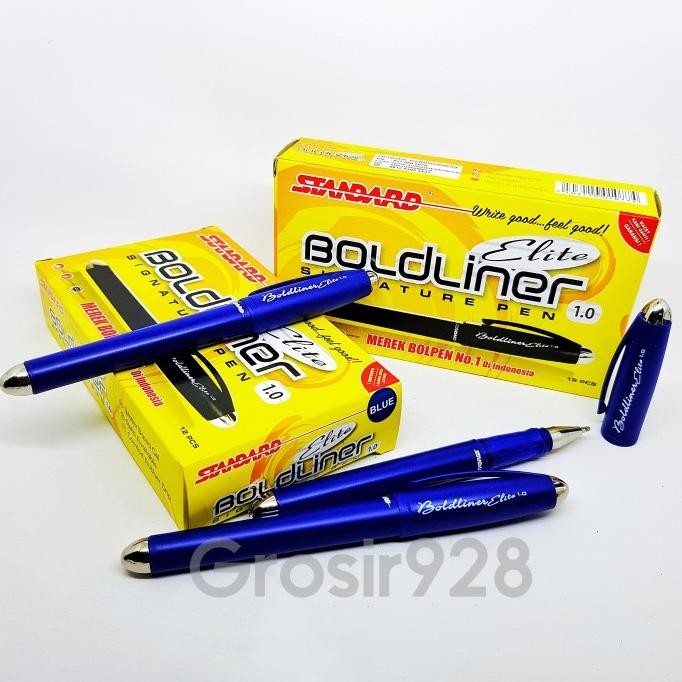 

(Per 12) Pen / Pulpen Gel 1.0 Standard Bold Liner ELITE Blue
