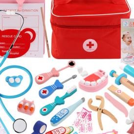 Wooden Doctor Dentist Set Mainan Edukasi Dokter Gigi Kayu Play Pretend