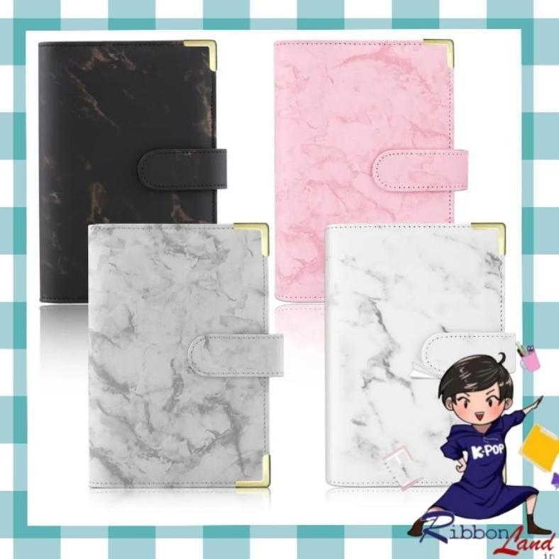 

gfd-6 A6 Binder Kulit Motif Marmer Luxury 6 Ring Termurah