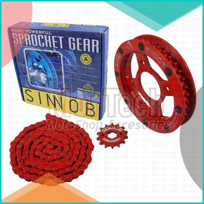 Sinnob Colour Chain Kit Gear Set Rantai Honda Sonic 150R 140BZ4 acces
