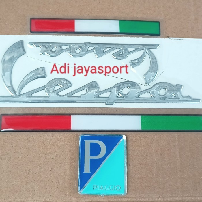 Emblem Tulisan Vespa Exotic Sprinter Prime/aksesoris motor listrik