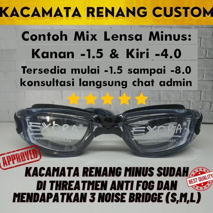 Kacamata Renang Minus Custom 1 2 3 4 5 6 7 8