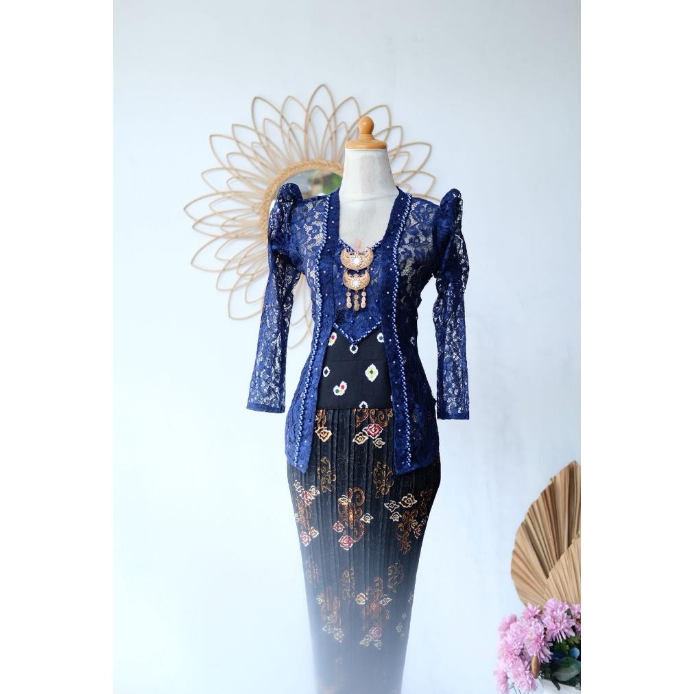 Original Kebaya Kutubaru Lengan Balon Modern/ Kebaya Kondangan /Kebaya Modern/Kebaya Wisuda/Kebaya L