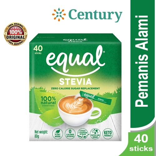 

EQUAL STEVIA 40STICKS / GULA / PEMANIS ALAMI/ MAKANAN / MINUMAN