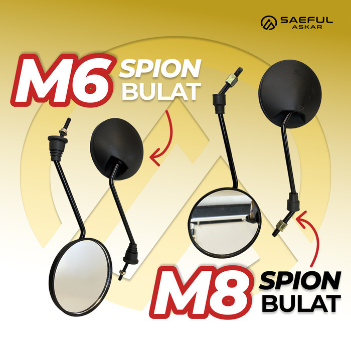 Kaca spion sepeda listrik bulat - sparepart sepeda listrik bekasi