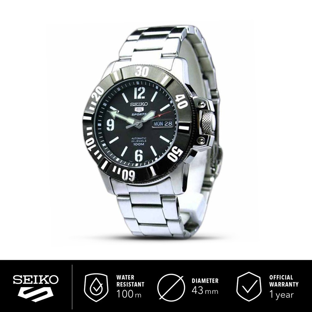 Jam Tangan Pria Seiko 5 Original SPORTS SNZG83K1 AUTOMATIC BLACK DIAL MEN'S WATCH