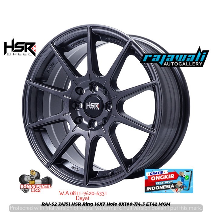 PAKET VELG+BAN MOBIL HONDA FREED MOBILIO JAZZ BRIO RING 16 HSR RAIS2