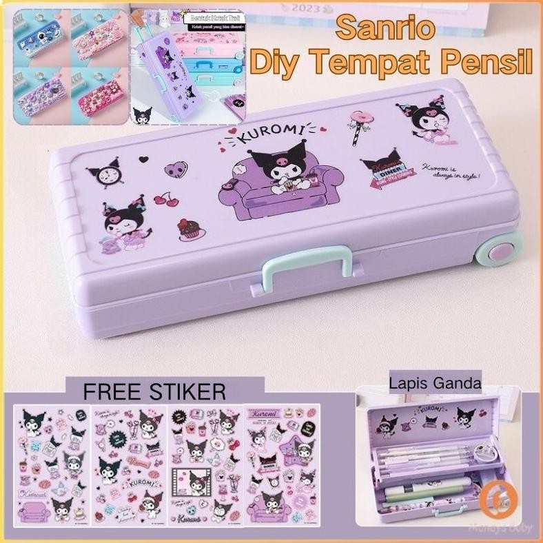 

Ready Penjual LokalSanrio Kotak Pensil Diy Pensil Lapis Ganda Berkapasitas Besar Kotak Pensil Anak Dan Stiker Lucu Murah