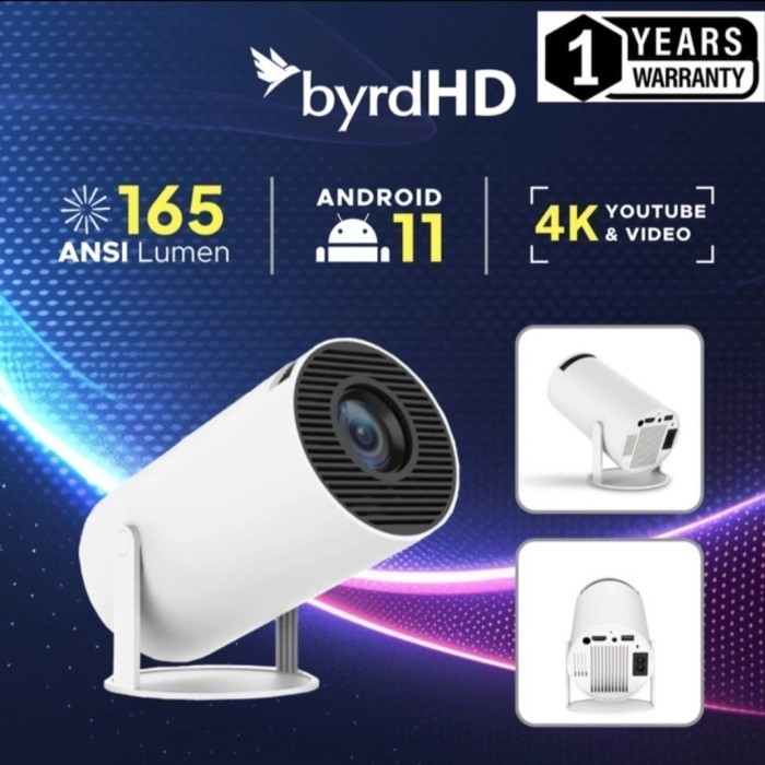 proyektor mini portable byrd hy300 spec atas android wifi hy 300 projector murah