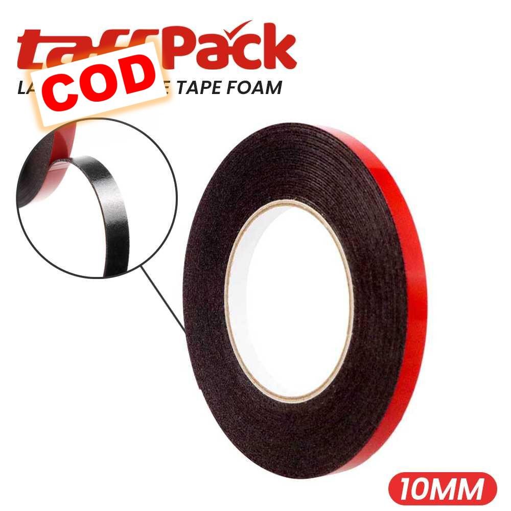 Lakban Double Tape Foam 10M Lem Perekat Kuat Dinding Dua Sisi