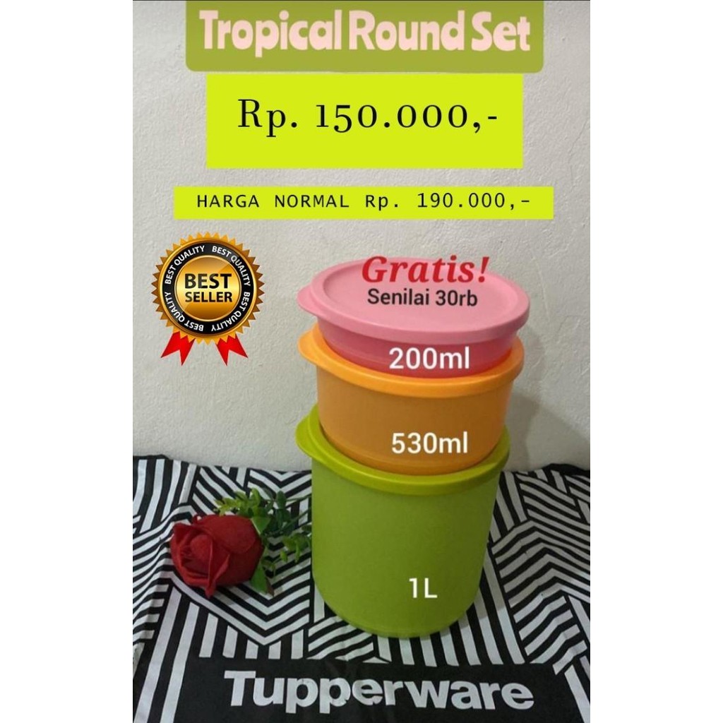 Tupperware Tropical Round Promo Buy 1 Get 2
