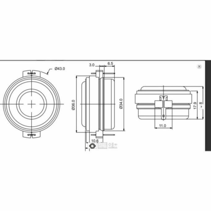 Speaker 1inch SB Acoustic SB36WBAC21-8