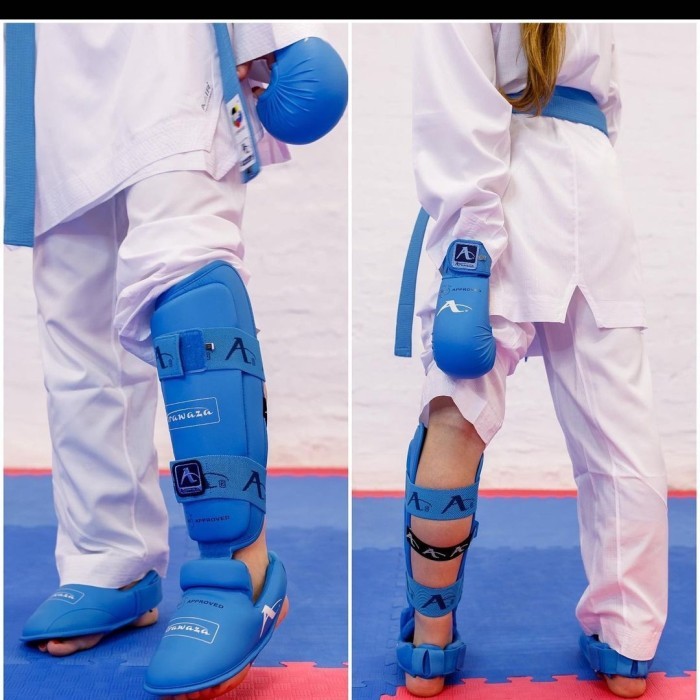 New arawaza footpro karate wkf approved warna biru