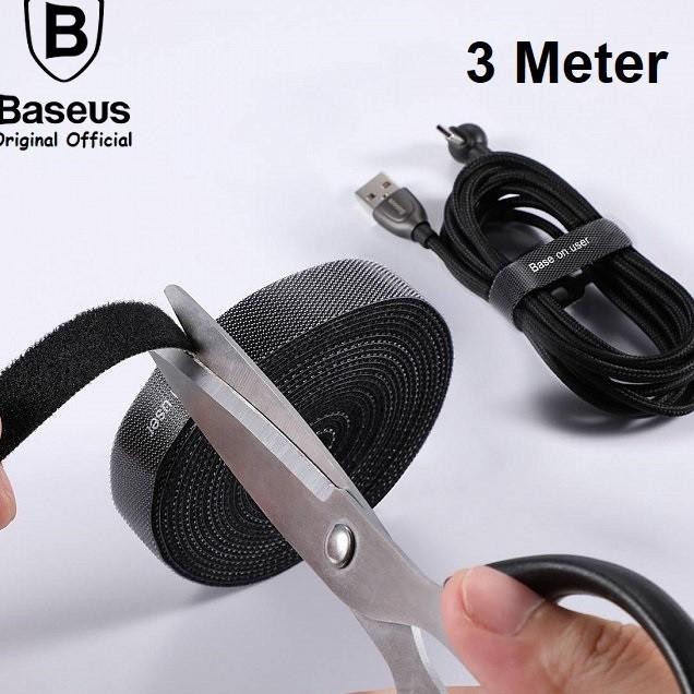 

Baseus Cable Strap 3M 300Cm Gikat Perekat Kabel Klip Organize