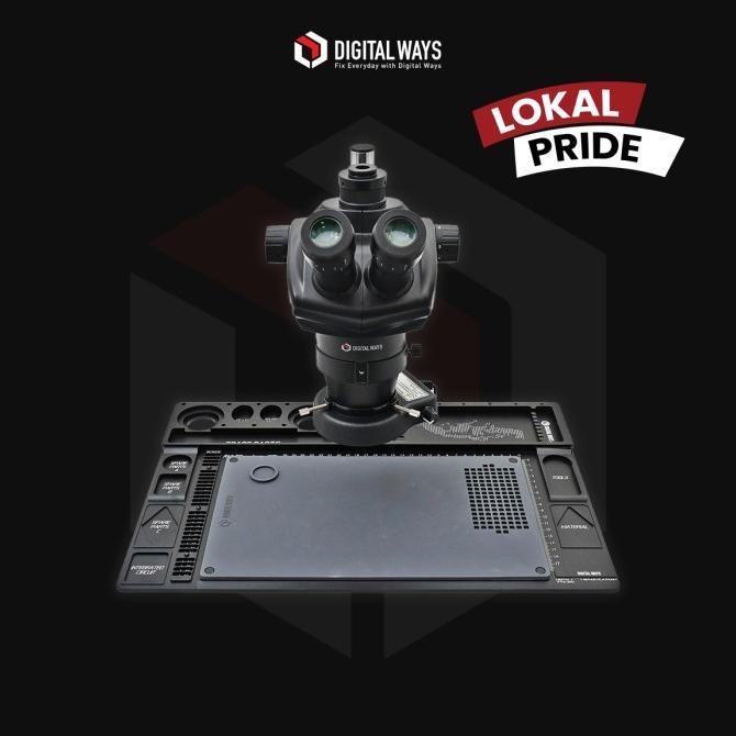 Mikroskop Digital Ways | Microscope Trinokuler Dw-Tc-Y Black Murah Berkualitas