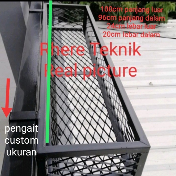 rak pot bunga gantungan balkon rak pot pagar