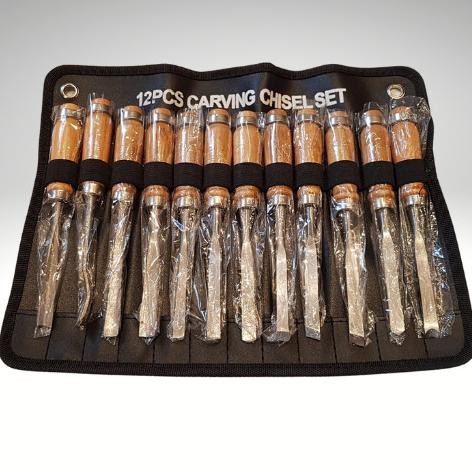 Set Pisau Ukir Alat Pahat Kayu Wood chisel Carving Knife 12 in 1 81N [terbaik]
