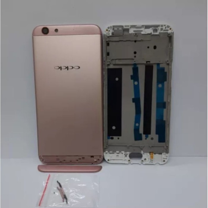 CASING OPPO F1S A59 KESING FULLSET BACKDOOR + FRAME LCD TULANG TENGAH