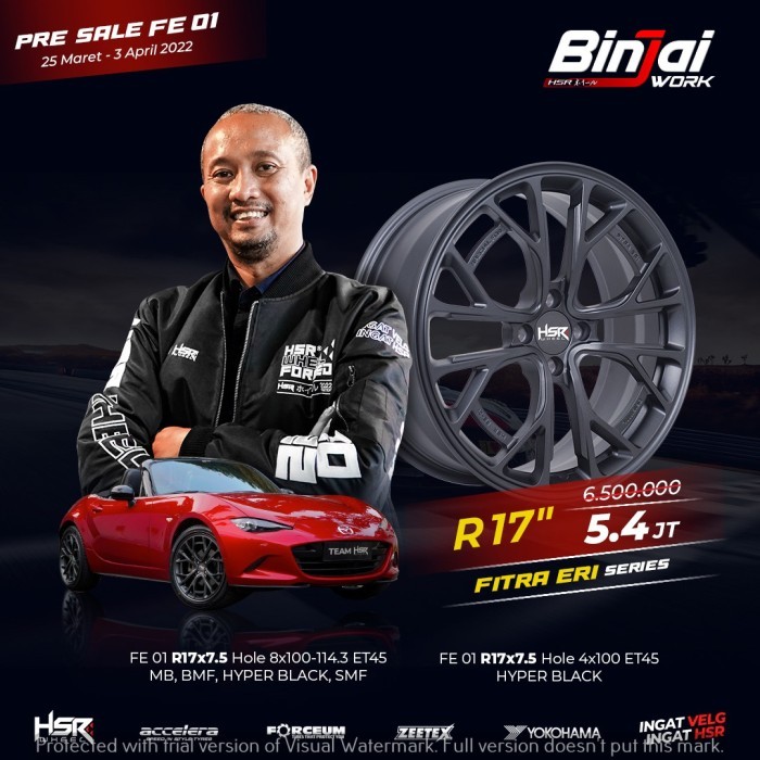 VELG MOBIL DAIHATSU ROCKY RAIZE CITY HATCHBACK FE 01 HSR R17 PROMO