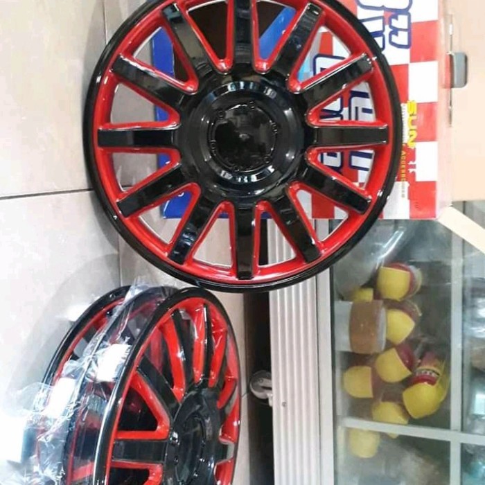 WELDOP RING 13 VELG STANDAR CARRY/GRANMAX/FUTURA MERAH HITAM (4PCS)