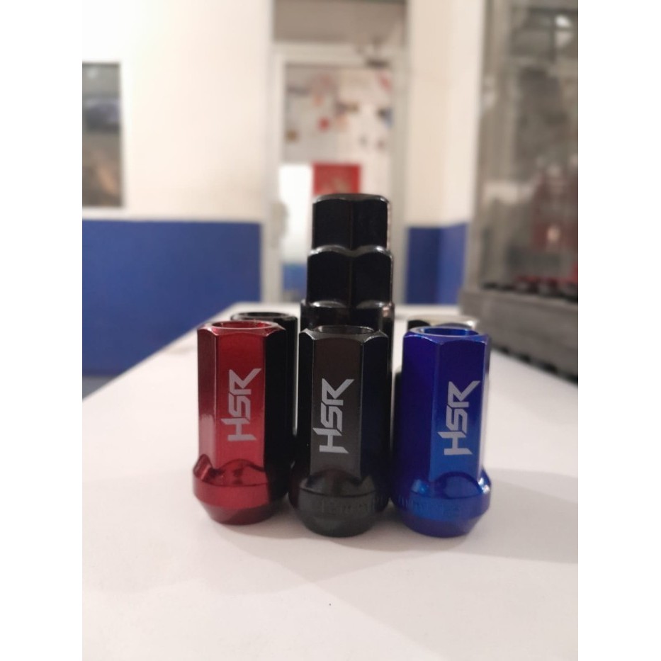 LUG NUT MUR RODA VELG MOBIL RACING RAYS 1,5 MM - HITAM