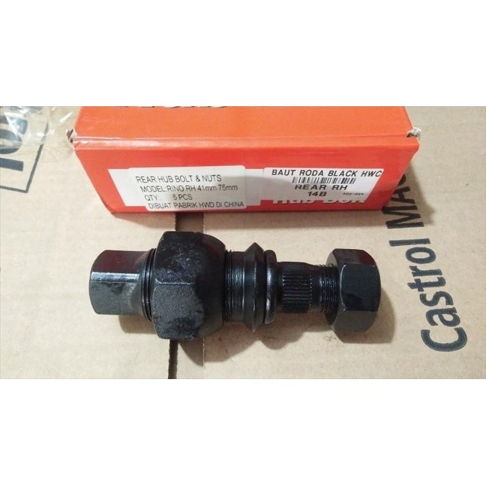 BAUT RODA HUB BOLT TRUK DUTRO DYNA HT RINO 14B BELAKANG KANAN HWC