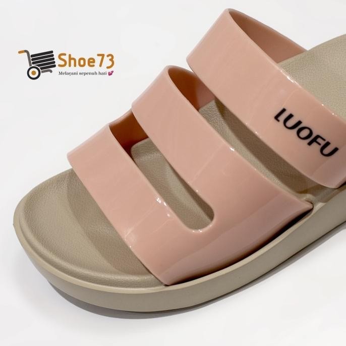 LUOFU E 6222 - E01WK SIZE 36-40 | Sandal selop jelly wanita impor KRW