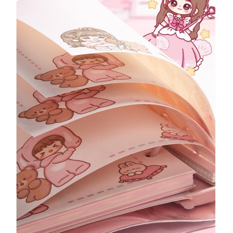 

AS25 Zumoo Princess Art Binder SET PVC A6 Full Color Paper Planner / Binder SET PVC A6 dengan Loose Leaf Planner Warna GRID Berkualitas