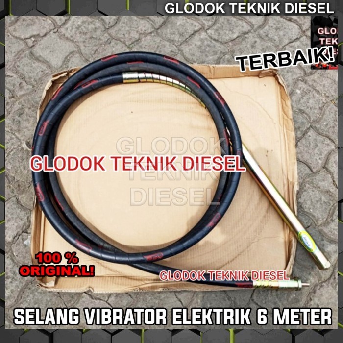 Selang Slang Vibrator Fibrator Mesin Cor Beton Elektrik Listrik 6M X 38MM Original