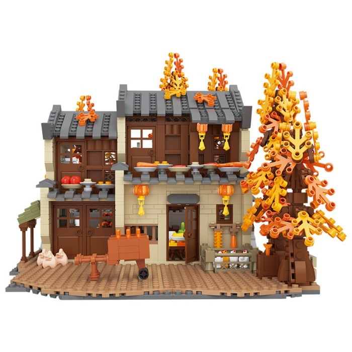 Loz Lego 1071 - Rumah Petani Autumn Tradisional Cina Lucu Bricks