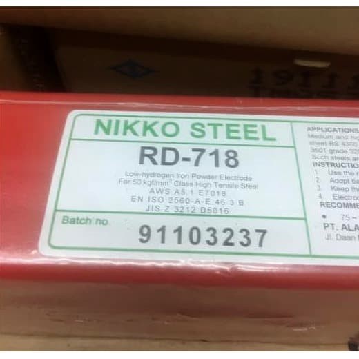 Nikko Las Besi Aws E7018 Rd 718 Uk 3.2Mm Pack