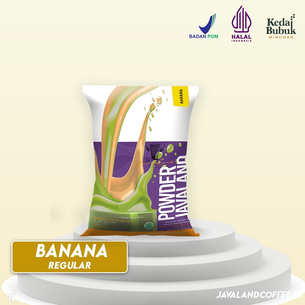 

Javaland Bubuk Minuman Rasa Banana 1Kg - Regular Plain | Bubble Powder Drink Boba