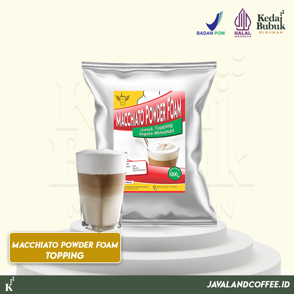 

Javaland Topping Macchiato Foam 1Kg | Topping Minuman Kekinian | Powder drink | Café Premium | Premix