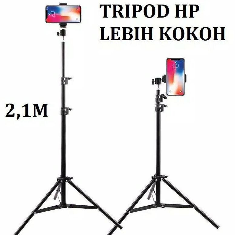 Triport Keren Modern Tripod Hp Stand 2,1M Meter Stand Holder Phone Holder Bagus #Kita