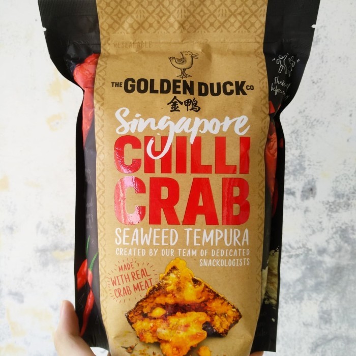 

Golden Duck Chilli Crab Seaweed Tempura 110 Gram (Made in Singapore)