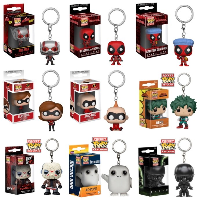 Funko POP Keychain (Antman, Deadpool, Incredibles, Deku, Jason, Alien