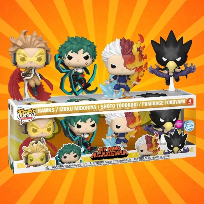 Funko Pop My Hero Academia Flocked Hawks Izuku Midoriya Shoto Todoroki