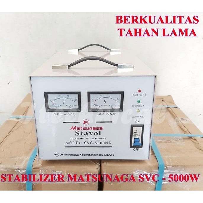 STAVOLT SVC 5000W MATSUNAGA / STABILIZER SVC 5000VA MTS / 5000 WATT ORIGINAL DAN TERPERCAYA