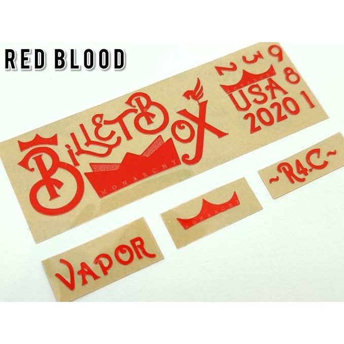 

TERMURAH - STIKER METAL TIMBUL BILLET BOX MONARCHY | R4C | VPR | PURE NICKEL