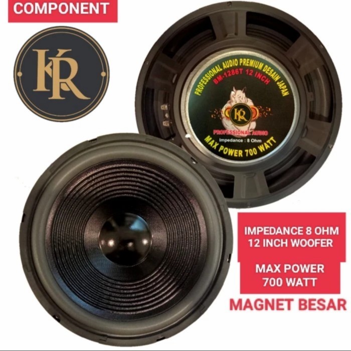 Speaker Component KR 12 Inch Woofer Magnet Besar Maxx 700 Watt