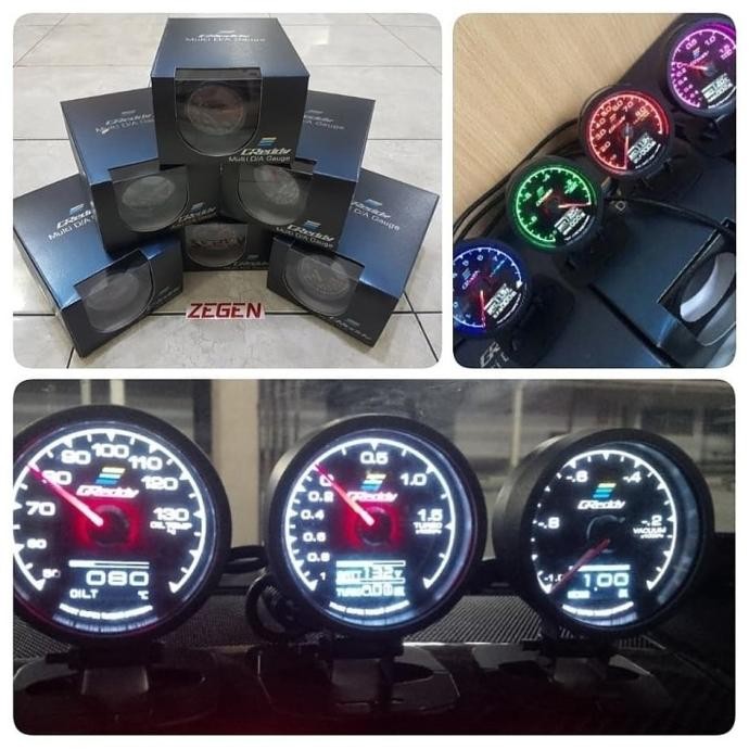indikator greddy multi d/a gauge tachometer rpm mobil