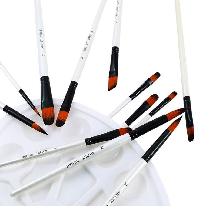 

Buy New Bomeijia Artist 6 Pcs Short Brush Round / Filbert / Angle / Flat