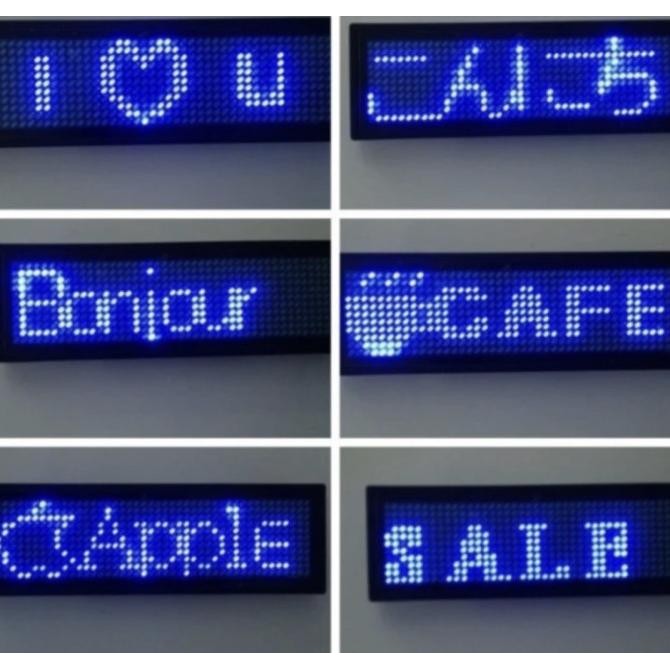 

LED Running Text Display Nme Tag - Bisa Request Custom Tulisan