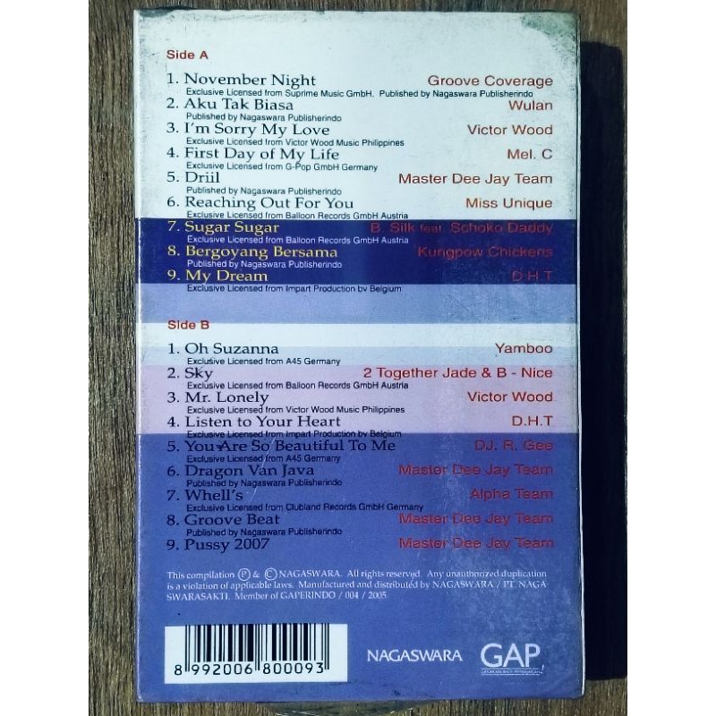 kaset pita disco Sunday club 2007