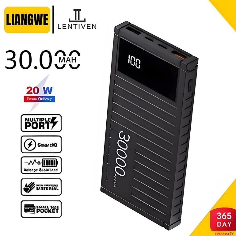 Powerbank Fast Charging 30000 Mah Mini Fast Charging Led Display Powerbank Murah Wireless
