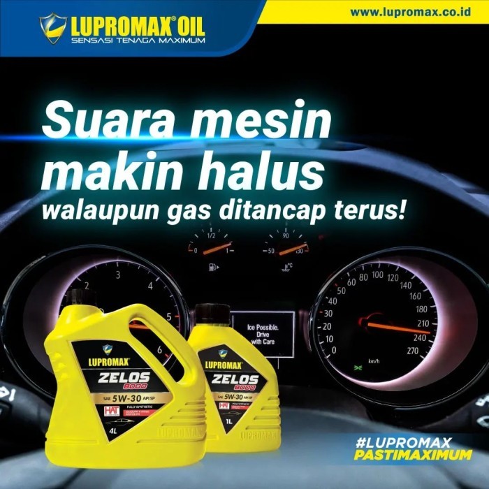 Oli Mobil Fully Sintetik Lupromax Zelos 8000 5W-30 - 4 Liter New