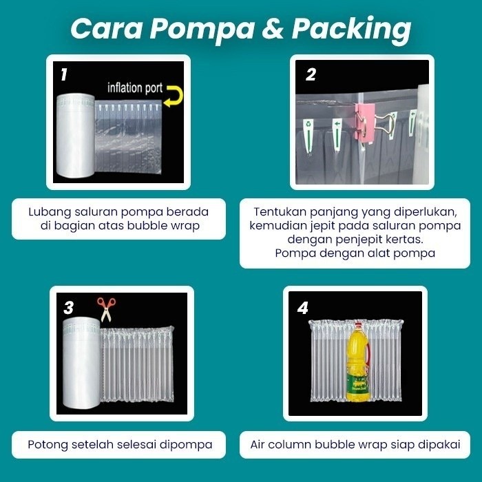 

Inflatable Air Bubble 30Cm X 50M Cushion Wrap Fo-Air/Bubble Wrap Angin Barangbaru