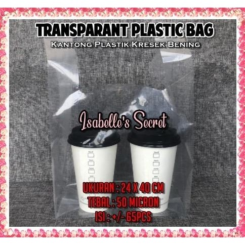 

best seller] Kantong Plastik Kresek PE Bening Tebal / Plastik Transparan Box Kue