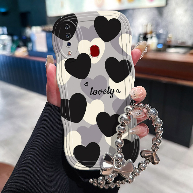 Casing Hp Untuk Samsung Galaxy A20s Case HP Casing pola cinta Kesing Anti Drop rantai Kasing Softcas